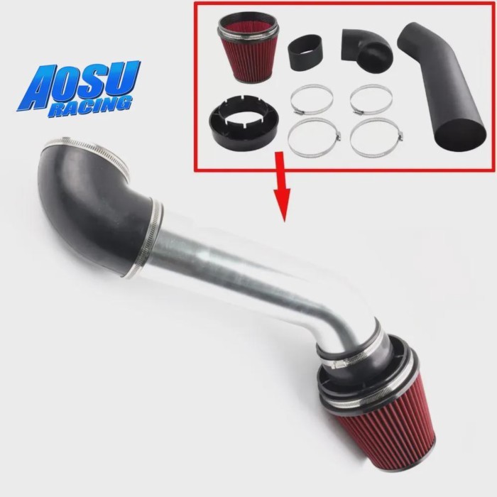Cold Air Intake Pipe Filter Kit 4" LS Swap For LSX LS1 LS2 LQ4 LQ9 Engine Chevrolet Silverado Corve