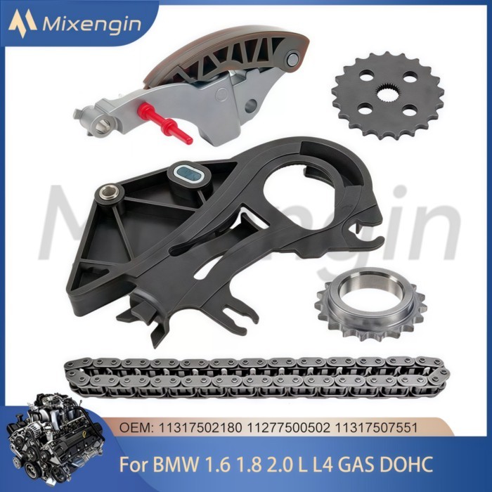 Engine Parts Oil Pump Drive Chain Kit For BMW E81 E87 E88 E82 E46 E90 E93 E92 E91 E60 1.6 1.8 2.0 L