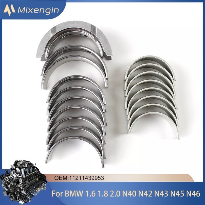 Engine Main & Con Rod Bearing Kit Fit BMW 1.6 1.8 2.0 L GAS N40 N42 N43 N45 N46 For 116i 118i 120i