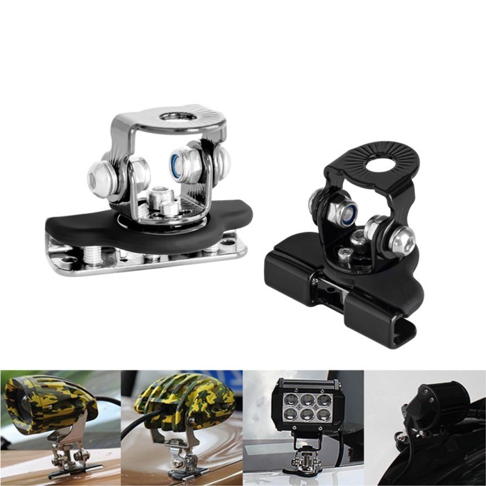 1/2pcs Car Auto Hood LED Work Light Mount Bracket Holders A-Pillar SUV Cover Light Mounting Clamp U