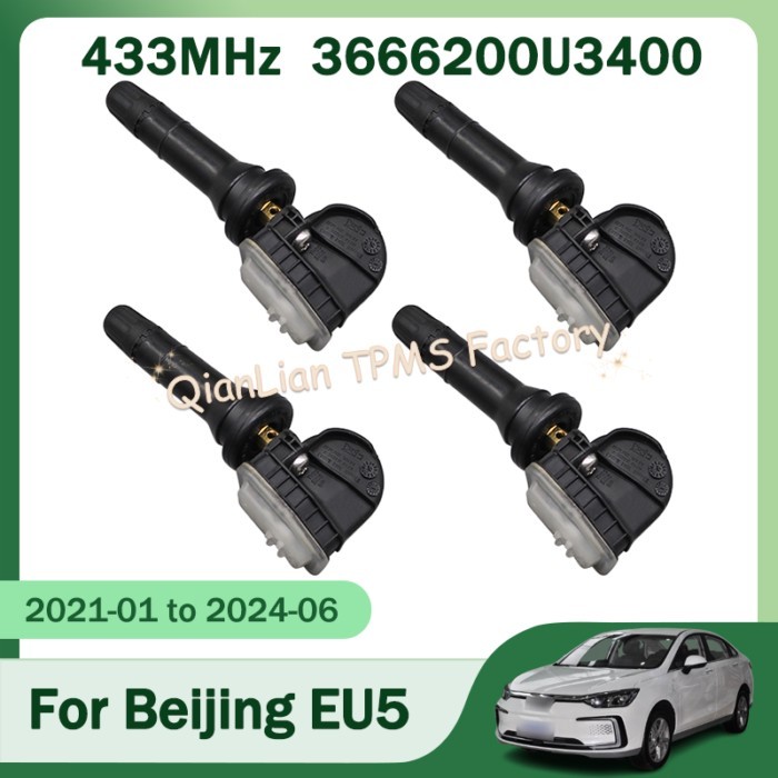 1/4pcs 433MHz 3666200U3400 TPMS Sensor Tire Pressure Monitor System For Beijing EU5 EU7 X7 PHEV Car