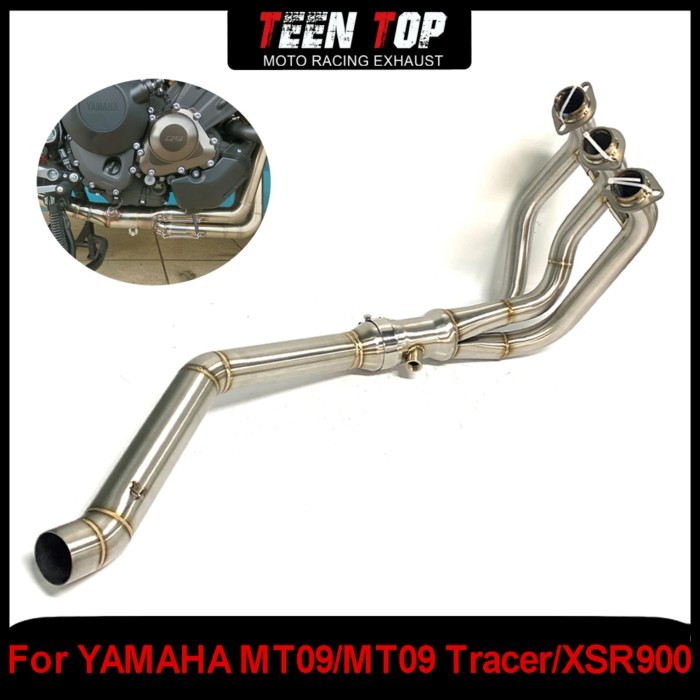 Motorcycle Exhaust Escape Front Link Pipe For YAMAHA MT09 MT09 Tracer XSR900 TRACER900/GT Exhaust P