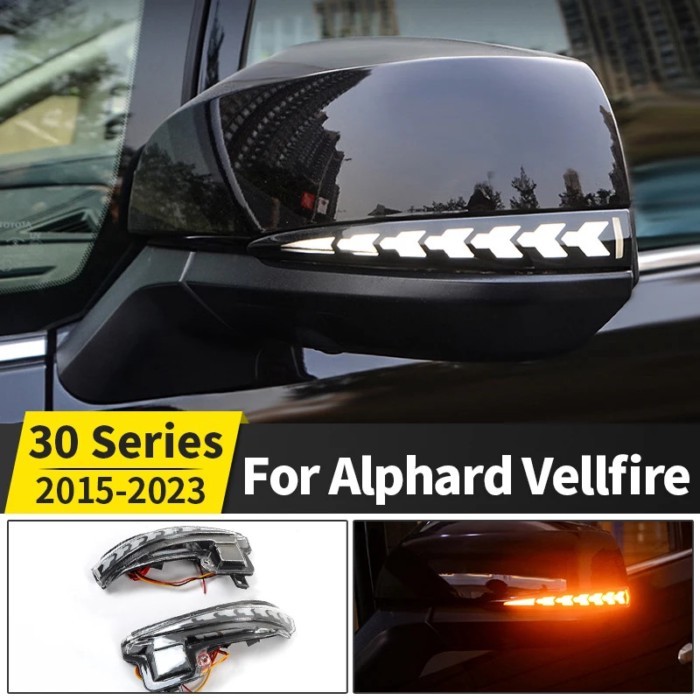 For Toyota Alphard Vellfire 30 Series 2015-2022 2021 Exterior Upgrade Accessories Rearview Mirror D
