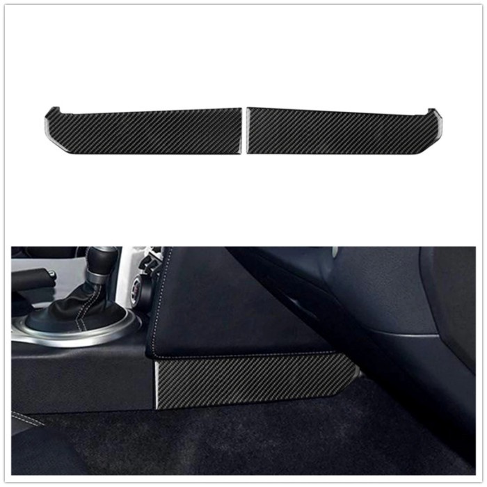 2PCS Carbon Fiber Control Trim Gear Shift Panel Cover For Subaru BRZ Toyota 86 GT86 FT86 ZN6 2013 -