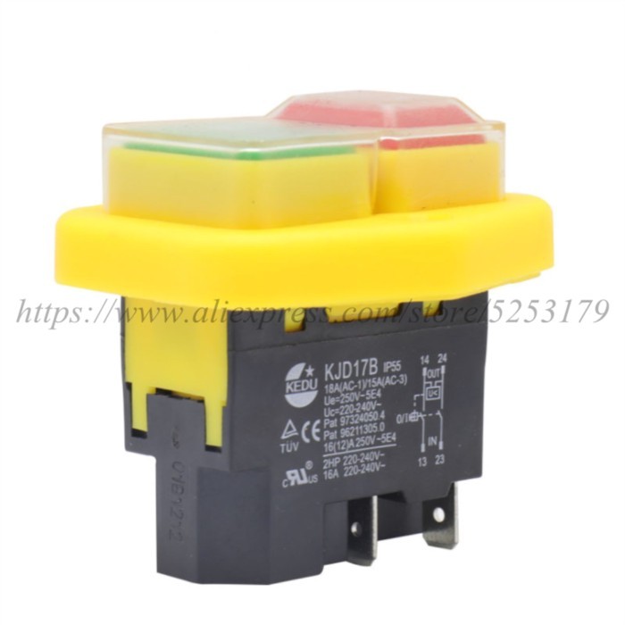 KJD17B Waterproof  220V-240V 16A 4-pin