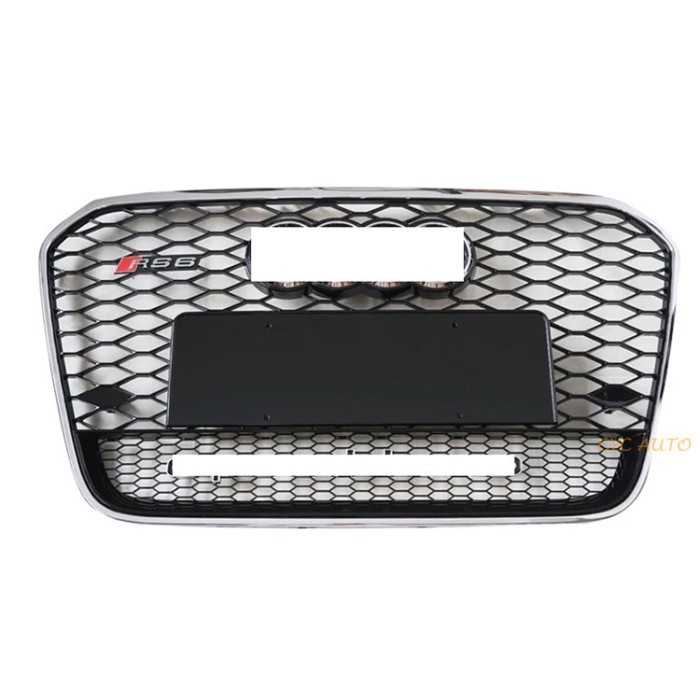 A6 C7 Front Grille RS6 Modified Facelift Mesh Grille Grill with bottom frame For Audi A6 C7 RS6 S6