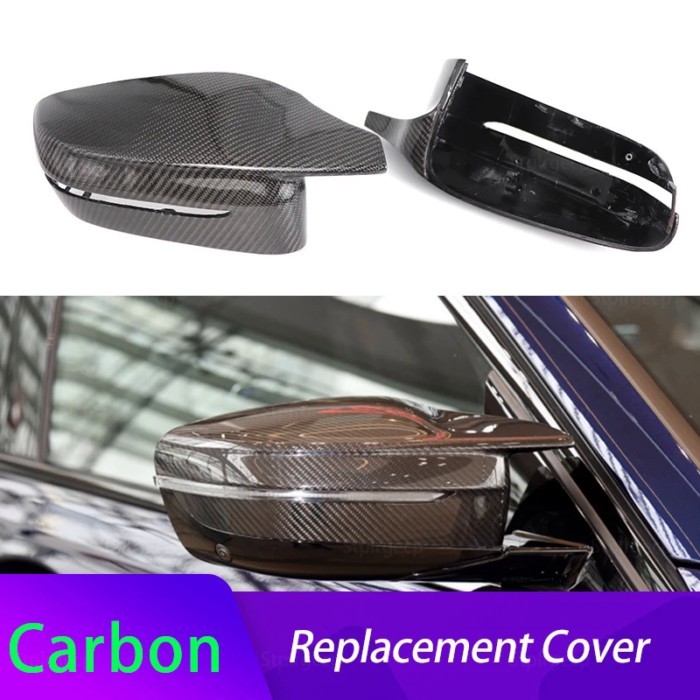 2021 M4 Look Carbon Fiber Replacement Door Mirror Cap Covers for BMW 3 4 5 7 8 Series G20 G22 G23 G