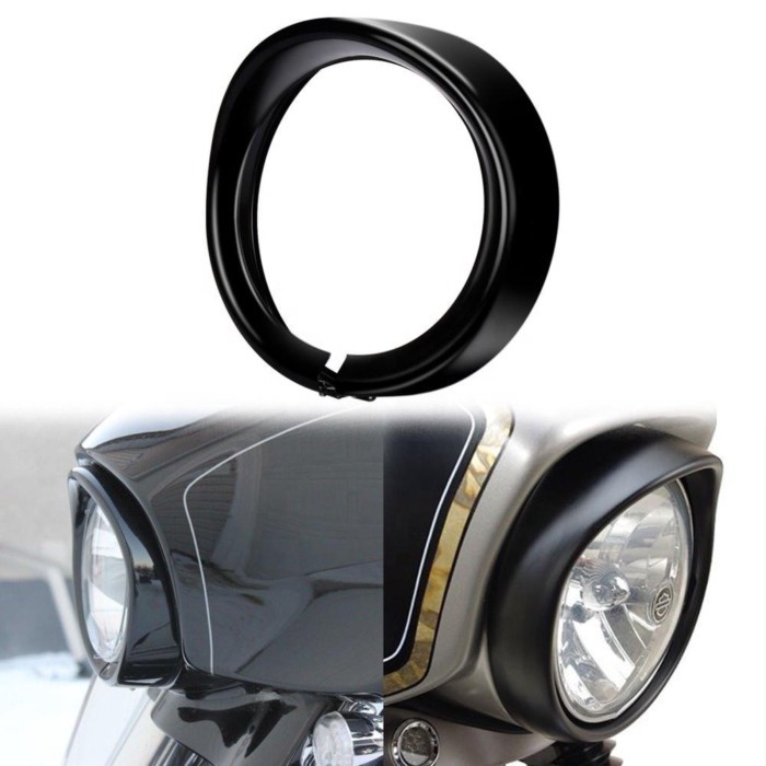 OVOVS Headlight Mounting Bracket 7 Inch Motorcycle Headlight Trim Ring For Harley