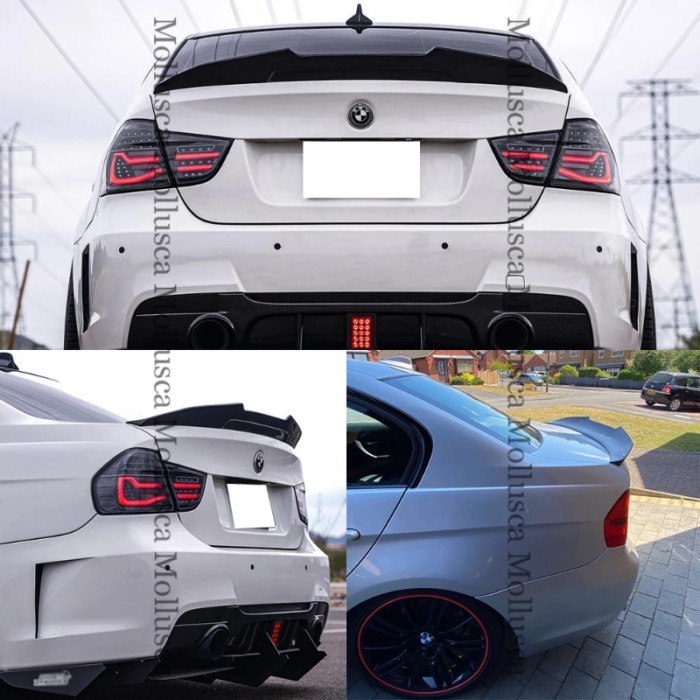 For BMW 3 Series E90/E90 M3 4Door PSM/P/M4 Style Carbon fiber Rear Spoiler Trunk wing 2004-2011