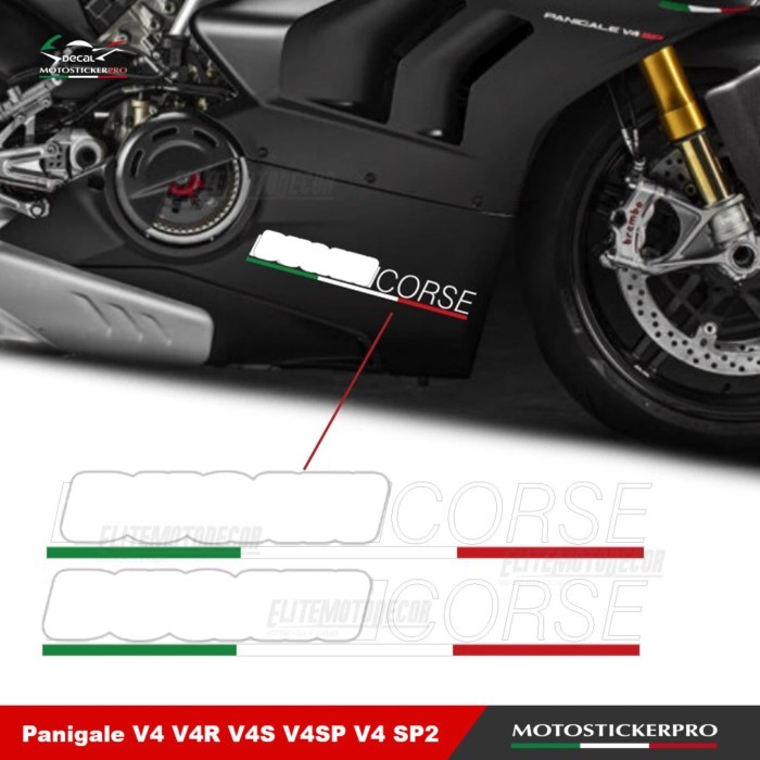 For Ducati Panigale V4 V4R V4S V4SP V4 SP2 New Italian Tricolor Logo Sticker Flag Italy Case Sticke