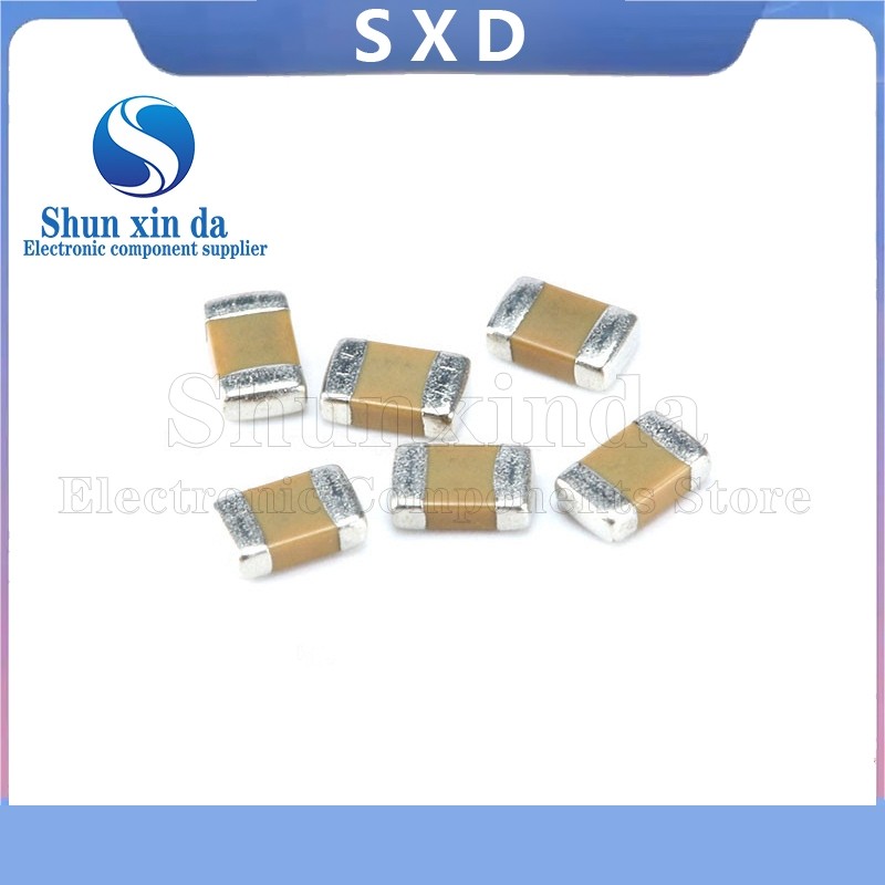 100PCS 0805 0.5pF-47uF 50V SMD หนาฟิล์มชิป Multilayer ตัวเก็บประจุเซรามิค 10NF 100NF 1UF 2.2UF 4.7UF