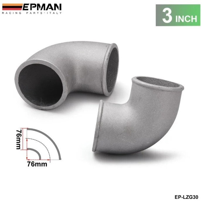 3" Cast Aluminium Elbow Pipe 90 Degree Intercooler Turbo Tight Bend For BMW E36 325 328 M3 HFM S52