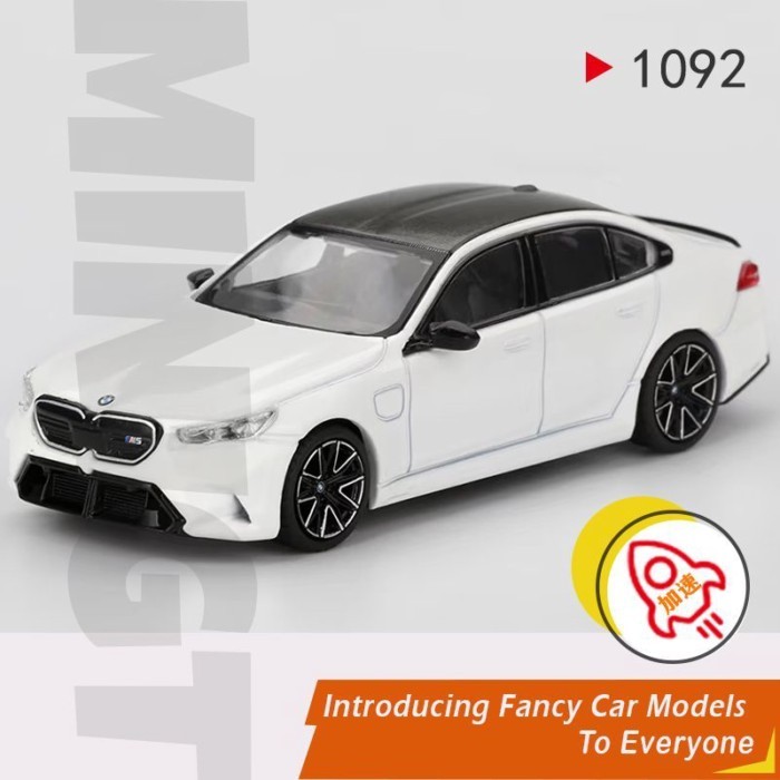 พร้อมส่ง MINIGT 1: 64 BMW BMW M5 Alpine White Alloy Car Model 1092