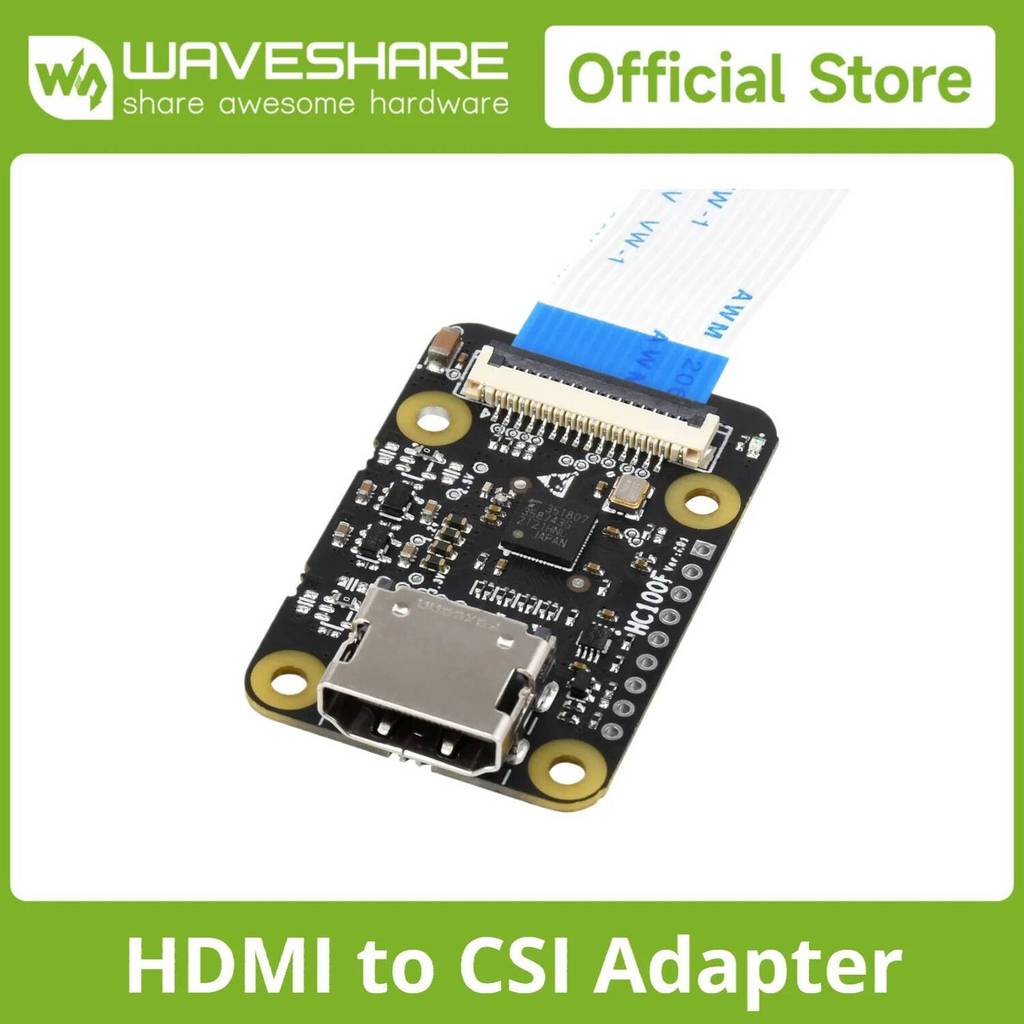 Waveshare HDMI-เข้ากันได้กับอะแดปเตอร์ CSI สําหรับ Raspberry Pi Series, 1080p@30fps รองรับ, HDMI CSI
