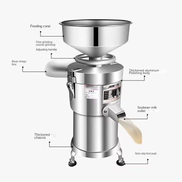 20 Kg Commercial Soy Milk Machine Filter-Free Refiner Soy Milk Machine Fresh Juice Electric Semi-Au