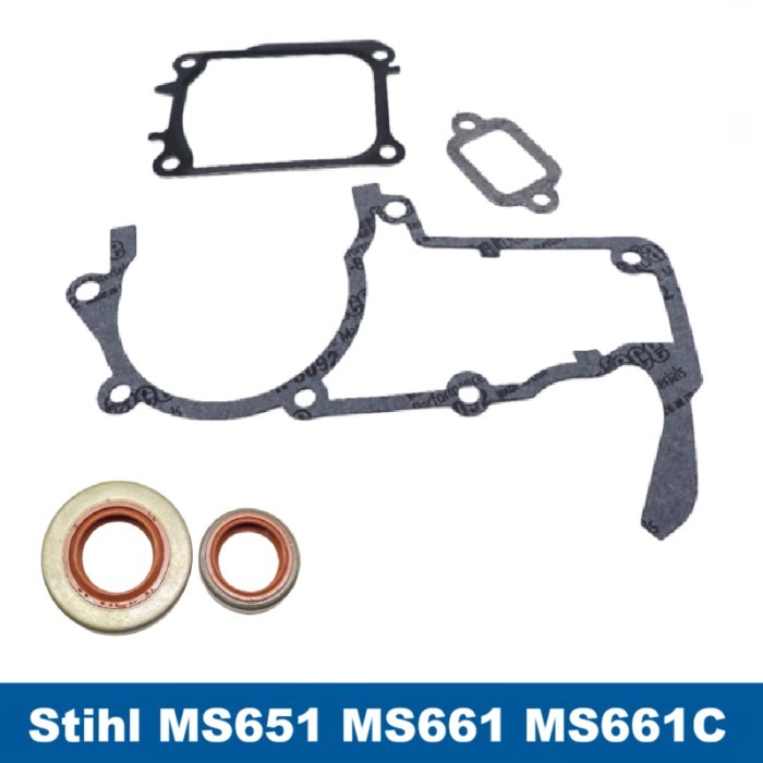 MS661 Cylinder Crankcase Muffler Gaskets and Oil Seals Set Fit For Stihl MS661C MS661CM Chainsaw Re