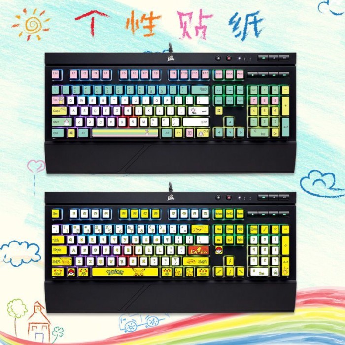 เหมาะสําหรับเรือโจรสลัดธุรกิจอเมริกัน K68 RGB K70MK2 Punisher MK2 K63 K65, K70 สติกเกอร์คีย์บอร์ด