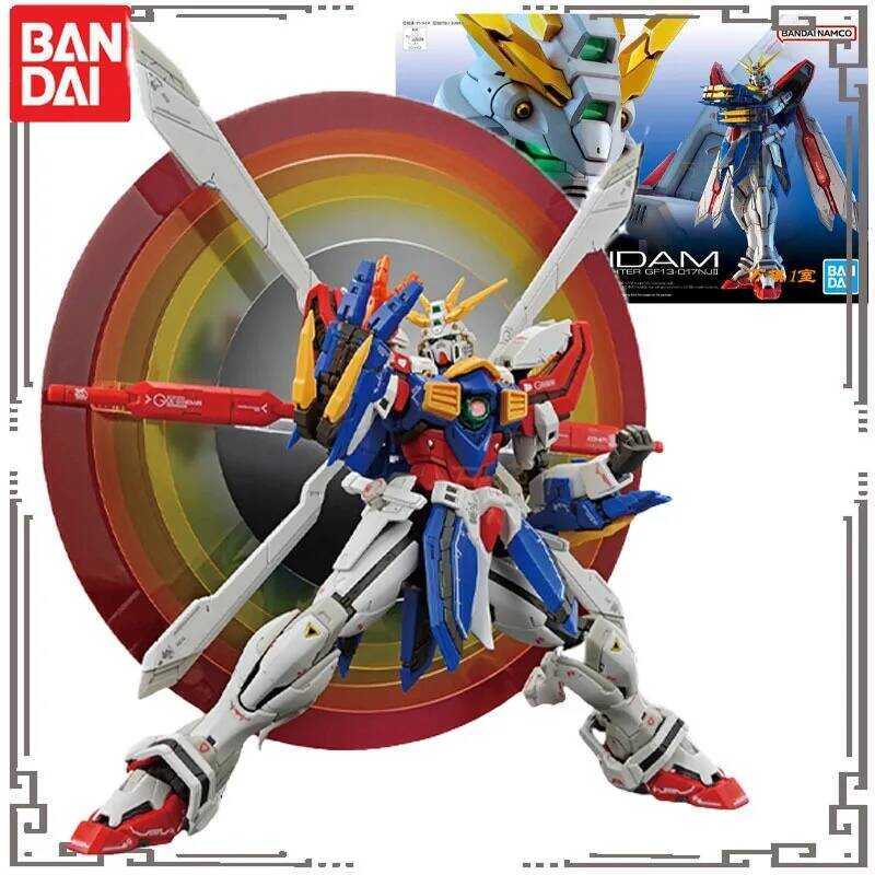 Bandai Genuine GUNDAM RG 37 Action Anime Figure GF13-017NJII God Gundam M Kit for Boys Girls Kids G