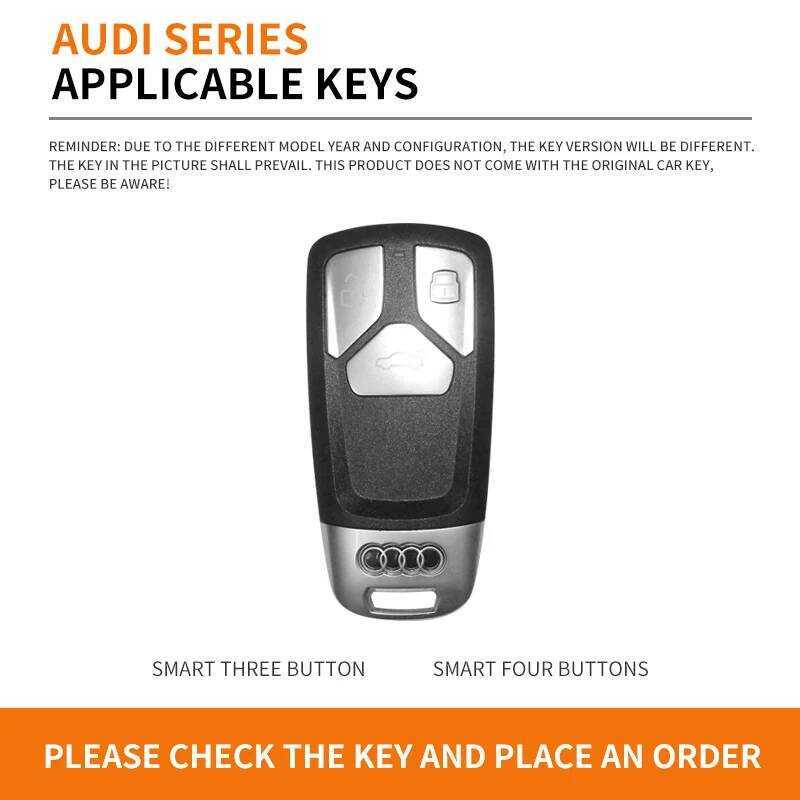 ▥ Alloy Car Key Case Cover Shell Fob For Audi A4 B9 A5 A6l A6 S4 S5 S7 8W Q7 4M Q5 TT TTS RS Co