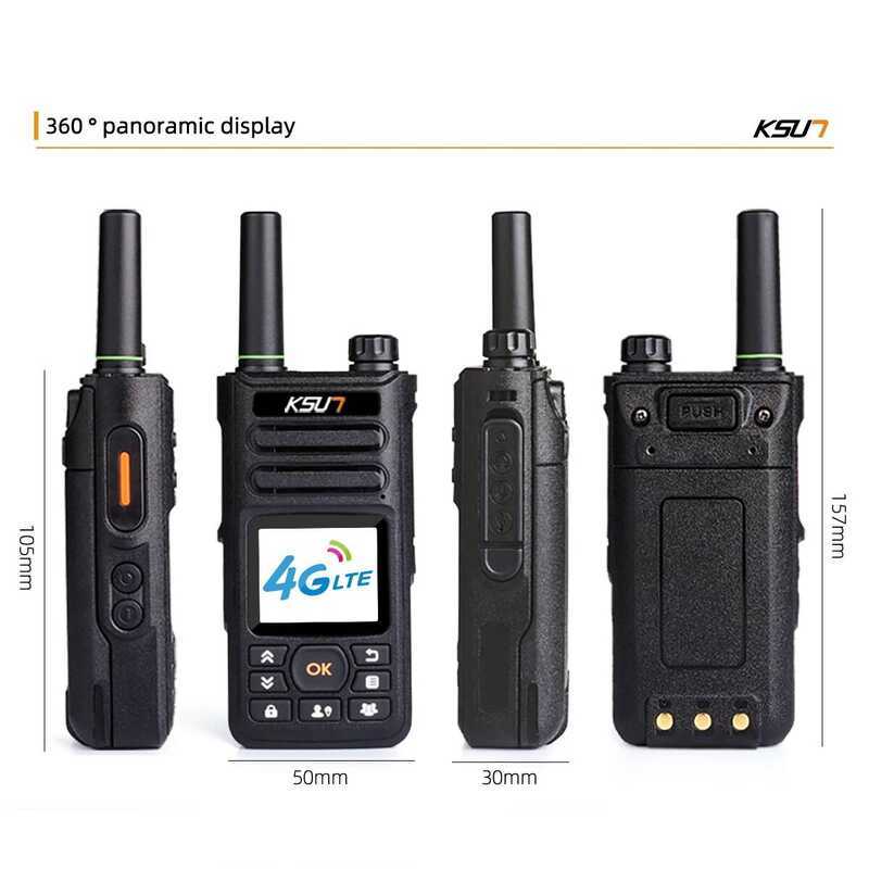 ▥ UT Zl10 Zello วิทยุ 4G ทํางานร่วมกับซิมการ์ดฟันสีฟ้ายาววิทยุ Walkie Talkie Profesional ที่ม