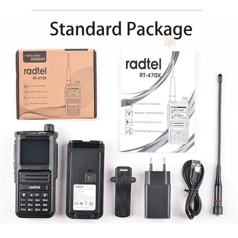 ▥ Radtel Rt-470X Full Band 256Ch วิทยุ Walkie Talkie Air Band รับ NOAA ตํารวจ Marine Transceive