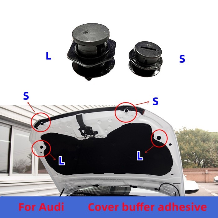 1Pcs For Audi Q5 13-16/ A4 B9 /A5/ Q5/ Q7 hood buffer rubber pier Automobiles Parts Accessories Car