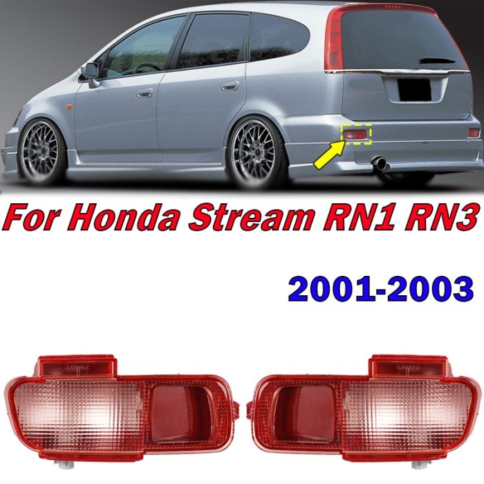 For Honda Stream RN1 RN3 2001 2002 2003 Auto Rear Bumper Light Signal Lamp Warning Brake Light Refl