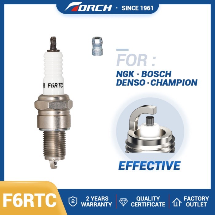 China Original TORCH Spark Plug F6RTC Raplace for Candle BPR6ES(7822) DENSO W20EPR-U 2101-3707000 2