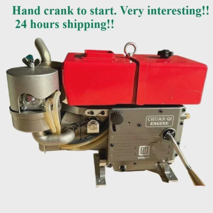 34cc New Engine Model Hand-push Tractor Small Engine Model Hand Crank Start Mini Gasoline Kerosene