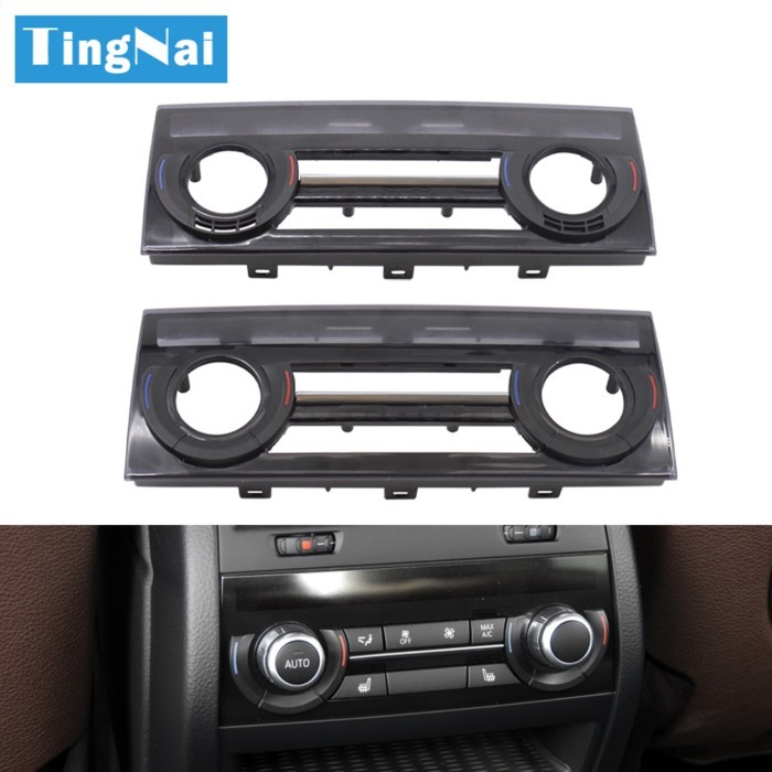 Car Air Conditioning Rear AC Switch Button Panel Control Frame Cover Trim For BMW 5 6 7 X5 X6 Serie