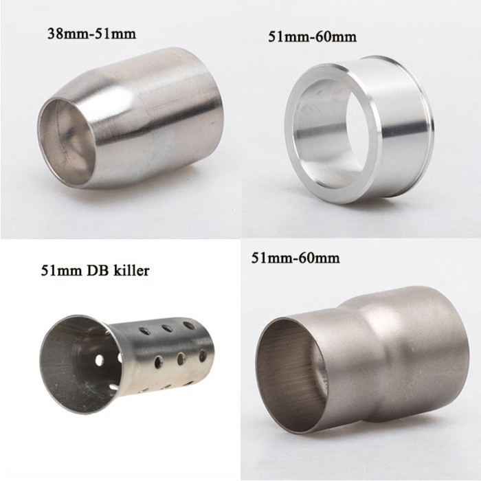 Motorcycle Exhaust Accessories Exhaust Adapter Connector 36-51mm Adapter 60-51mm Connector Front DB