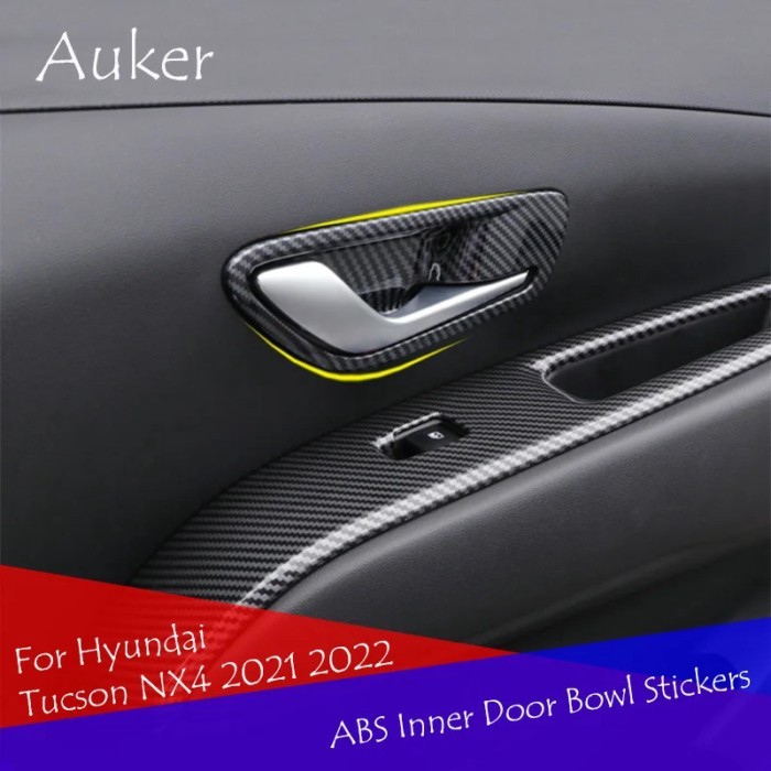 Car Interior Door Handrail Frame Cover Trim Bezel Sticker Car-styling For Hyundai Tucson NX4 2021 2