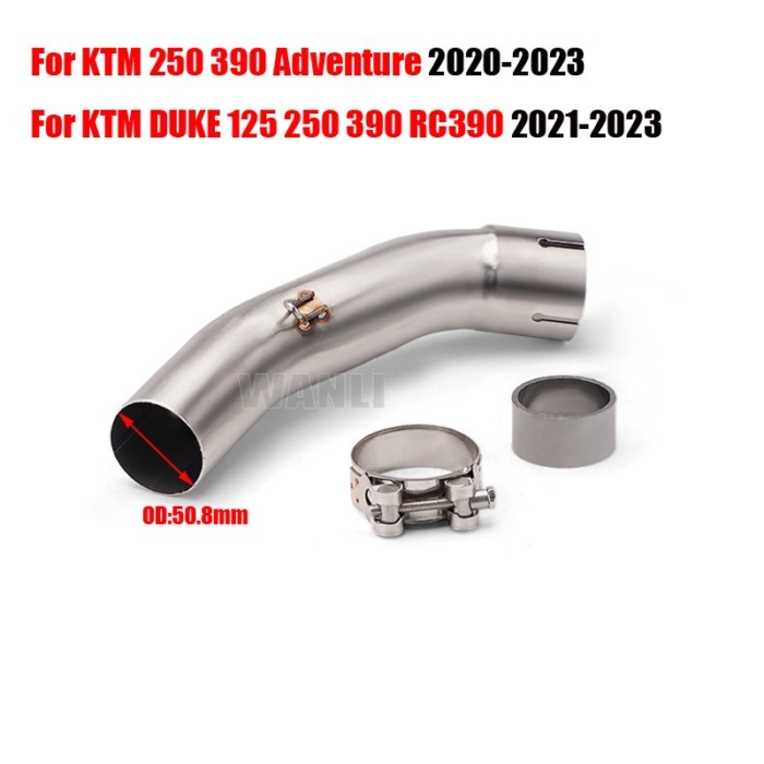 For KTM DUKE 250 390 RC390 KTM250 KTM390 Adventure ADV 2020 - 2023 Motorcycle Exhaust Mid Link Pipe