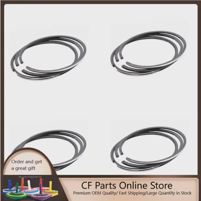 For Yanmar Engine 4TNE94 Komatsu Engine 4D94E Piston Ring 4 Units