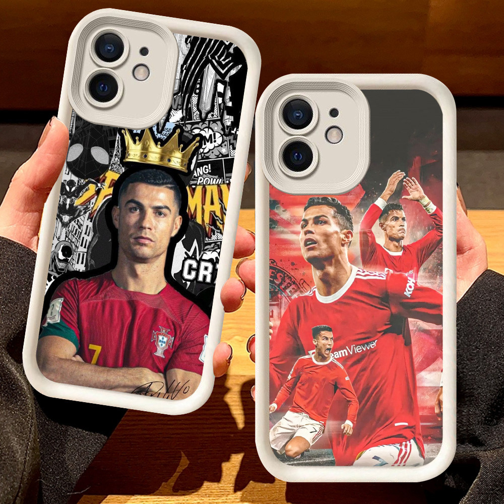 G-50 CR7 Ronaldo Casing สําหรับ iPhone 6s 6 12 Mini 11 Pro Max Plus สีดําและสีขาว