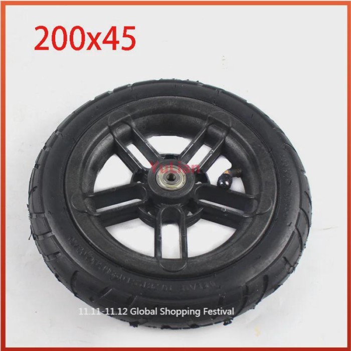 200x45 and Inner Tire Inflated Wheel and Hub for E-twow S2 Scooter M8 M10 Pneumatic Wheel 8" Scoote
