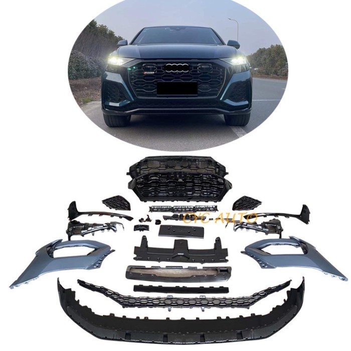 RSQ8 Car bumper with grille rear diffuser bodykit full set upgrade for Audi Q8 RSQ8 2021 2022