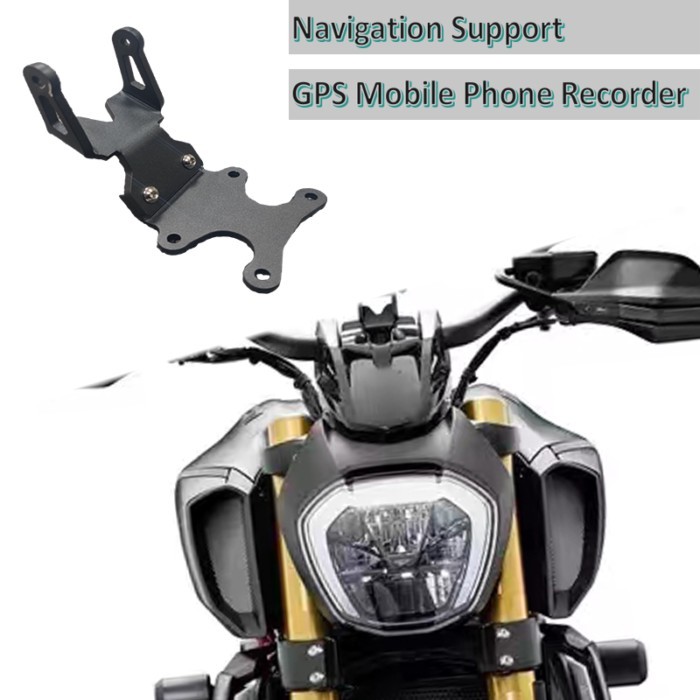 Motorcycle Accessories GPS/SMART PHONE Navigation GPS Plate Bracket Adapt Holder FOR DUCATI DIAVEL