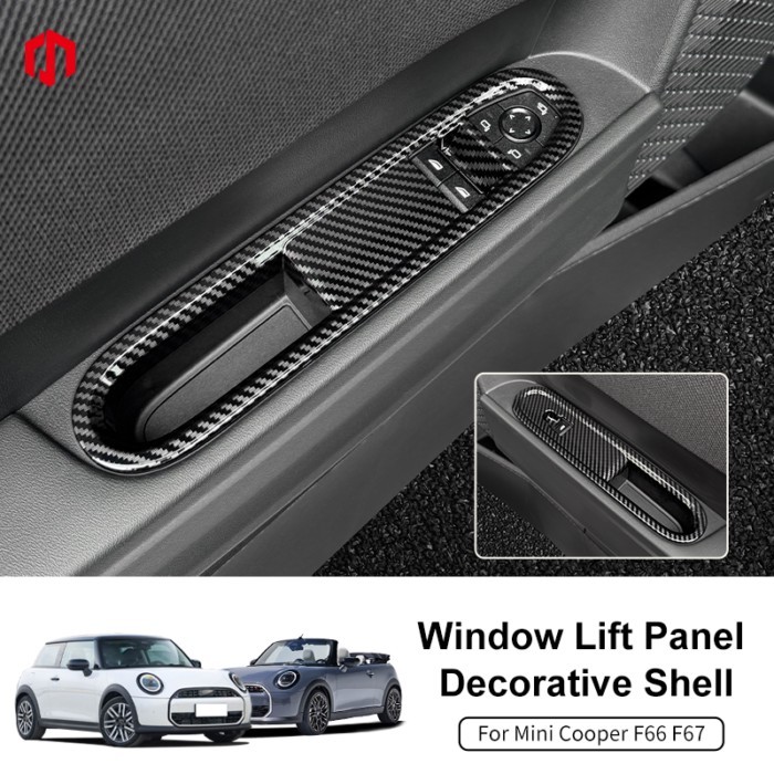 2PCS Car Window Lift Panel Decorative Shell For BWM Mini Cooper S JCW F66 F67 Cabrio 2025 Car Inter