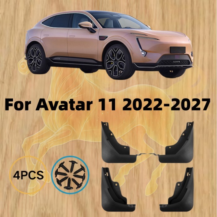 Auto Splash Guards For Avatar 11 Car Accessories E11 2022-2026 Mudguards Mudflaps Mud Guards Front