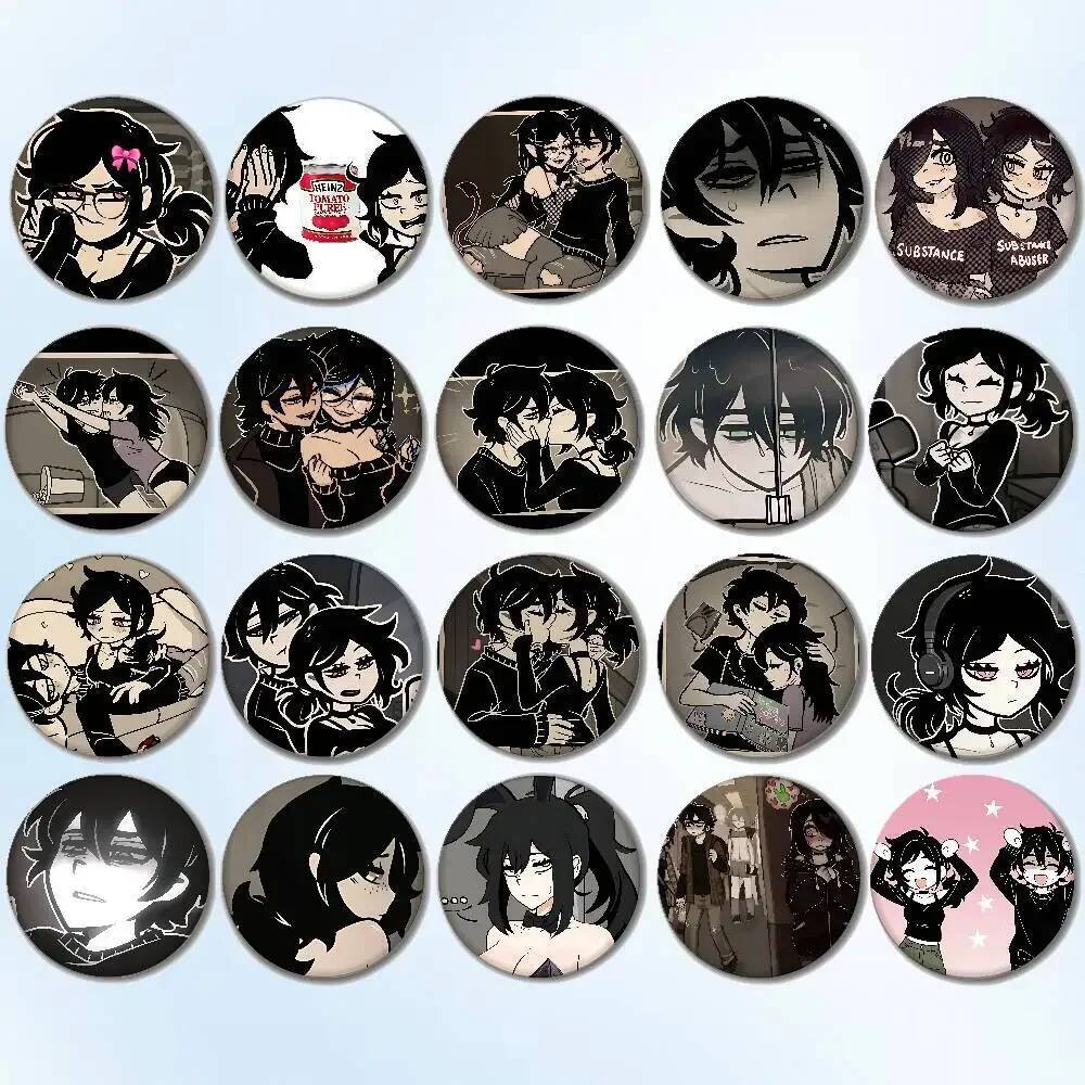 บัตtons Brooch The Coffin Of Andy & Leyley-S สำหรับเสื้อผ้า กระเป๋า เป้ และของขวัญ