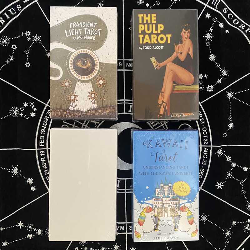 12 * 7 ซม. อุณหภูมิไพ่ทาโรต์ Tempest Tarot กล่องสีขาว