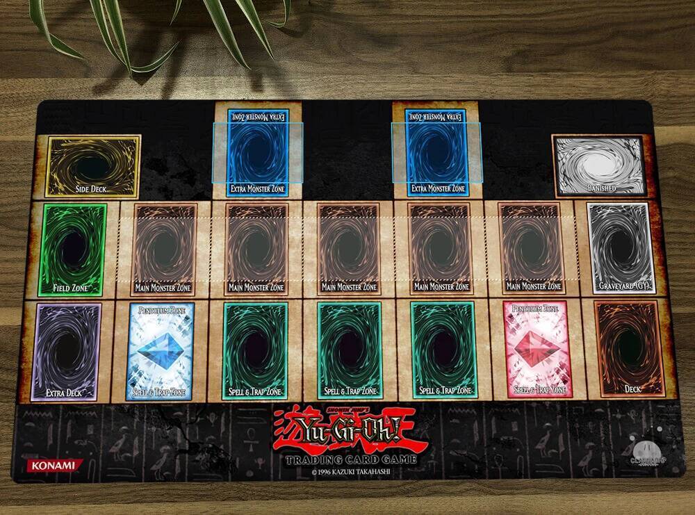 YuGiOh Master Rule 4 Link Zones TCG CCG Playmat Trading Card เกมโต๊ะ Gaming Play Mat Mousepad แผ่นรอ