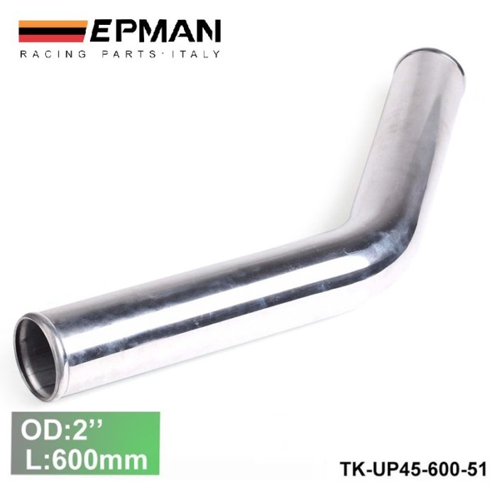 2pcs/unit 51mm 2" 45 Degree Aluminum Turbo Intercooler Pipe Tube piping L:600 mm For BMW E30 325i 3