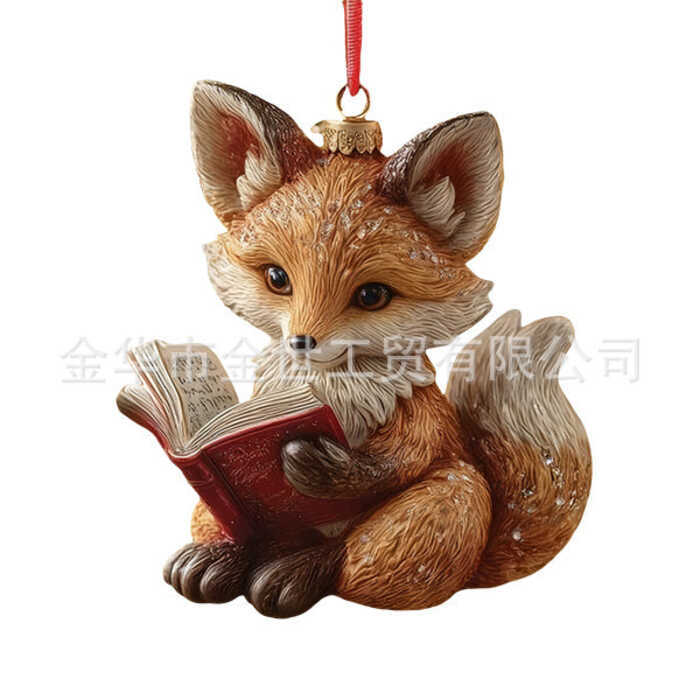 Reading Fox Ornament Fox Fox fabricant Fox tail plugs Reading Fox Ornament