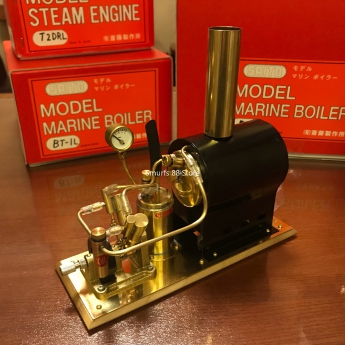 Metal Steam Engine Model Boiler V2 Steam Engine with Metal Base Scientific Experiment Model Toys Sa