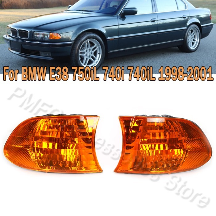 Front Corner Light Turn Signal Cover Lamp No Bulb For BMW E38 7 Series 750iL 740i 740iL 1998-2000 2