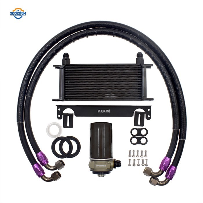 For Golf MK6 GTI EA888 II Engine Oil Cooler Kit Thermostatic Oil Filter Sandwich Adapter With Nylon