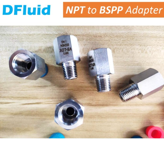 1pc SUS316 Female BSPP to Male NPT Adapter 1/8" 1/4" 3/8" 1/2" Female G Thread ISO228/1 Connector 2