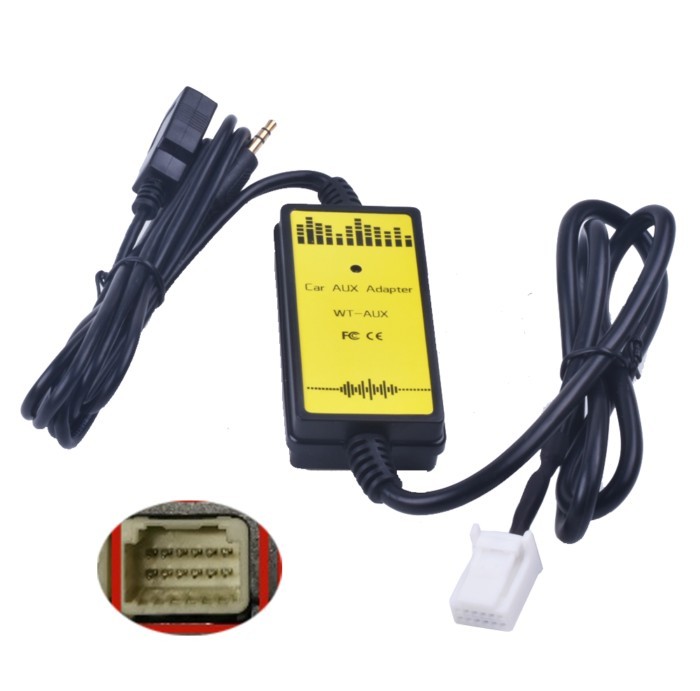 Car CD Adapter MP3 Audio Interface AUX USB Adapter SD 2x6P Connect CD Changer for Toyota Camry Coro